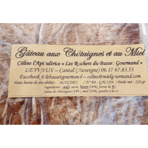 Gâteau miel et châtaigne 🌰