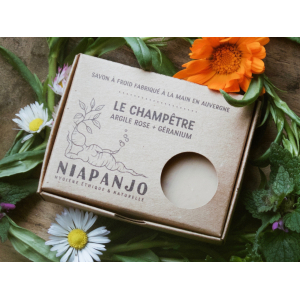 Savon 'le champêtre' - argile rose & géranium