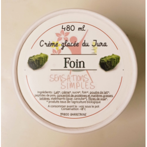 Crème glacée au foin bio