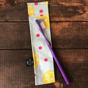 Pochette brosse à dents - citron