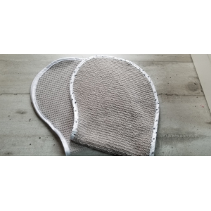 Lot de 2 bavoirs d'épaule, couleur taupe