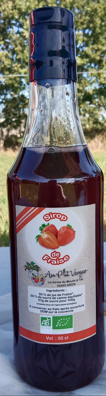 Sirop de fraise - 50 cl - Au P'tit Verger 