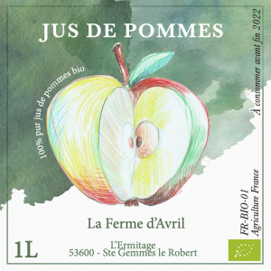 6 bouteilles de jus de pomme de 1l