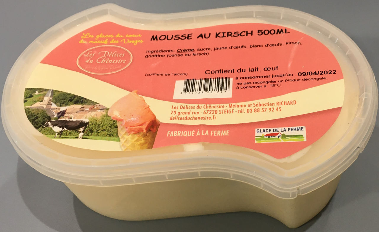 Mousse au kirsch 500ml - 500 ml - Les Délices Du Chenesire - Locavor.fr