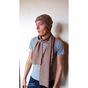 Bonnet à damier beige