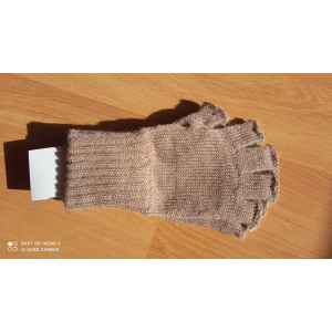 Mitaines avec doigts beige