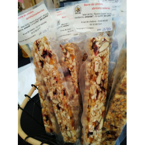 Barres de céréales cranberries/abricots