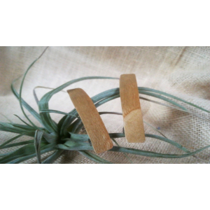 2 barrettes en bois de chêne clair