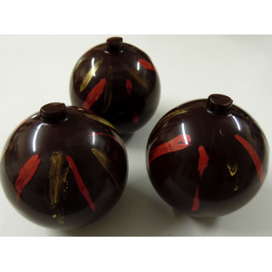 Boule de noël chocolat noir garnie