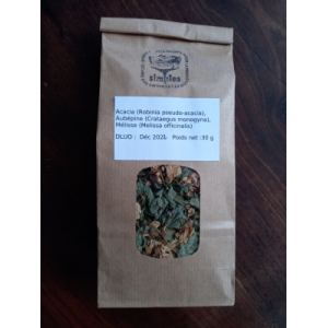 Tisane acacia, aubépine, mélisse.