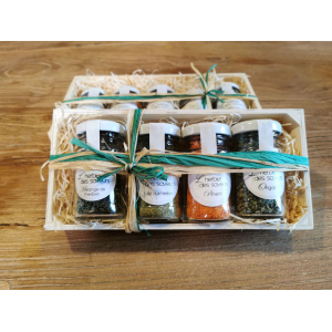 Cagette de 4 pots d'aromates