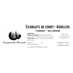 60 escargots gros gris au court-bouillon