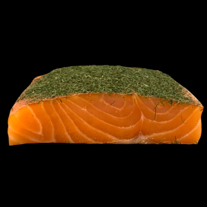 Coeur de saumon fume a l'aneth