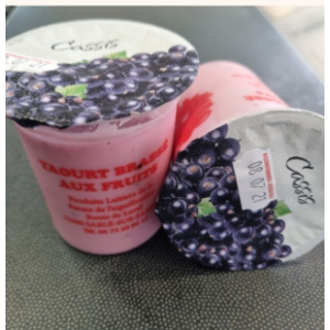Yaourt à l'unité brassé au cassis 🫐