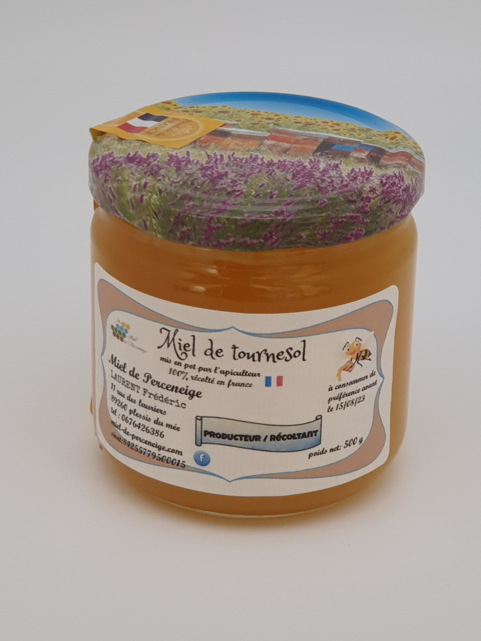 Miel de tournesol récolté en France par Abeilles et Miel apiculteur