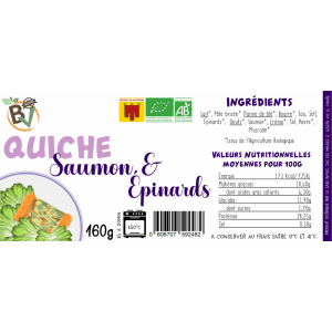 Quiche saumon & épinards