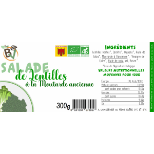 Salade de lentilles à la moutarde ancienne