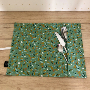 Pochette couverts / set de table - végétal