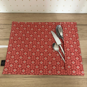 Pochette couverts / set de table - fleurs