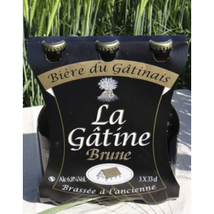Bière artisanale la gâtine brune pack 3x33 cl