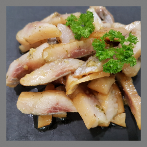 Mariné hareng f. pesto basilic / parmesan bio