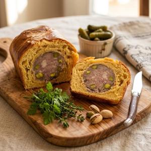 Saucisson pistaché brioché