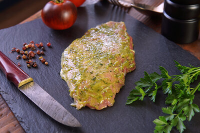 Escalopes jambon bio marinées (ail des ours)