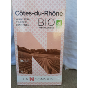 Bib côte du rhône aoc rosé bio 3l