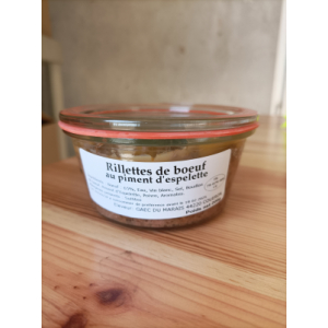 Rillettes de bœuf au piment d'espelette