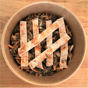 Dinde et salade de lentilles et carottes