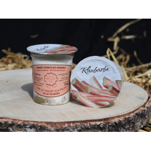 Yaourt brebis / lit de rhubarbe