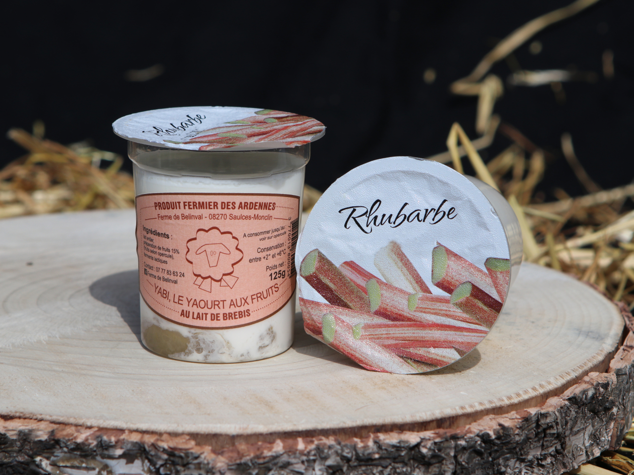 Yaourt brebis / lit de rhubarbe - 3 formats - Ferme De Belinval 