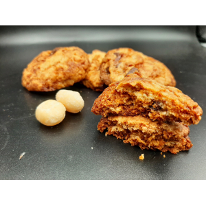 Cookies noix macadamia caramélisées