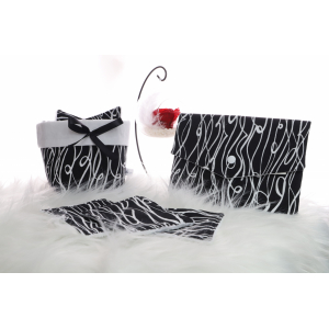 Panier + lingettes + pochette noir et blanc