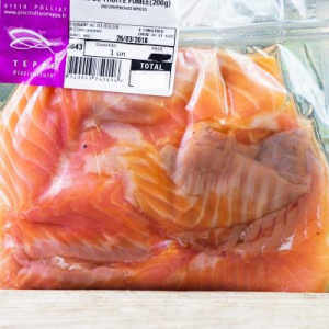 Dés de truite fumée