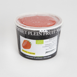 Sorbet plein fruit fraise sarthe 50 cl
