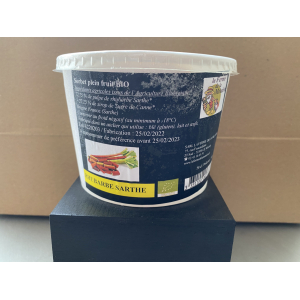 Sorbet plein fruit rhubarbe sarthe 50 cl