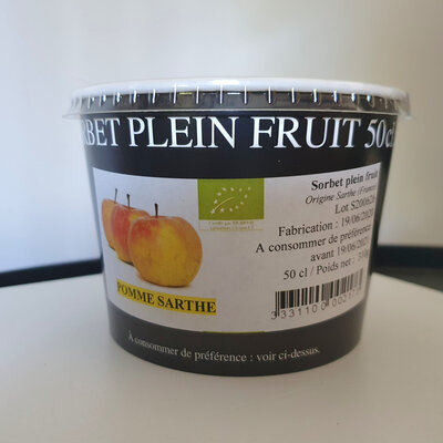 Sorbet plein fruit pomme 50 cl
