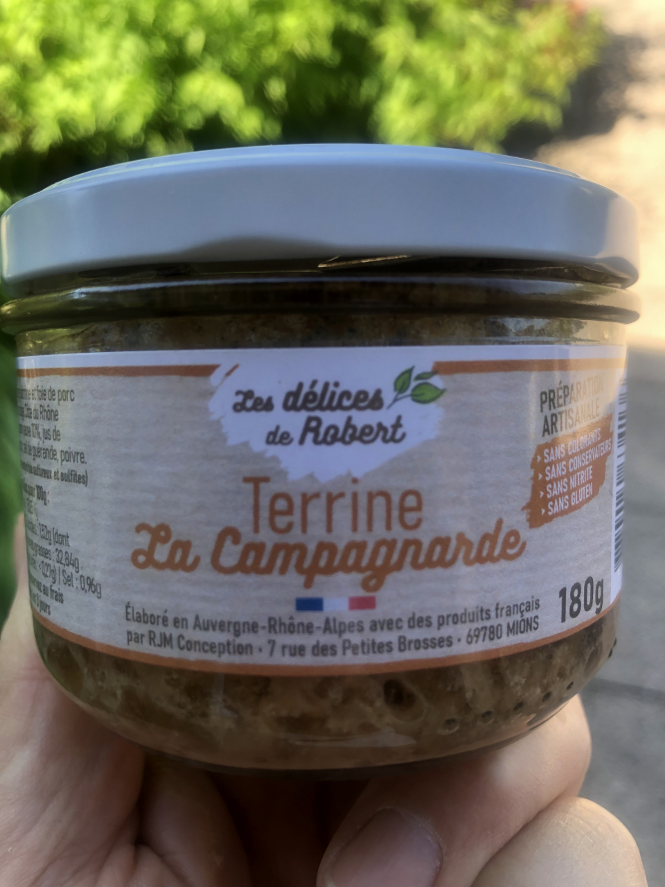 Terrine "la campagnarde" 180 gr 180 g Rjm Conception Locavor.fr