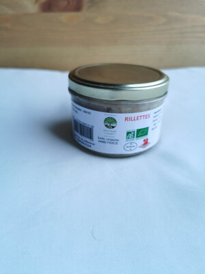 Rillettes de boeuf bio 180gr