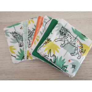 Carrés lavables 'jungle'
