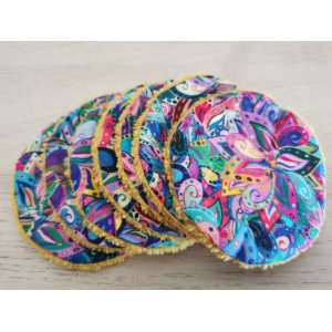 Disques lavables 'fleuri'