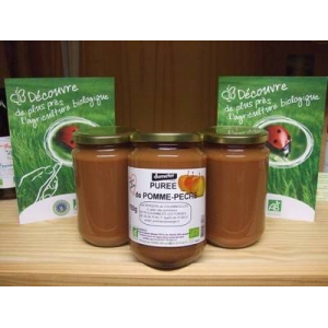 Purée de pomme-pêche