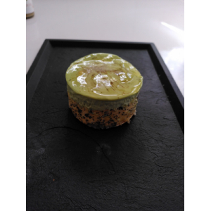 Mousse pistache/framboise individuelle