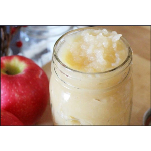 Pot de compote de pommes allégée