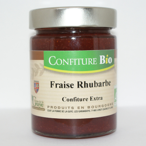 Confiture fraise rhubarbe bio