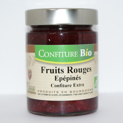 Confiture fruits rouges épépinée bio