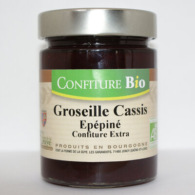 Confiture groseille cassis épépinée bio