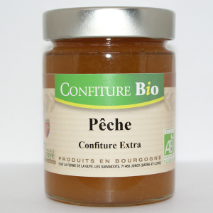 Confiture pêche bio