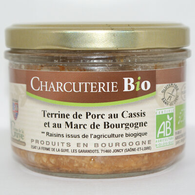 Terrine porc au cassis et marc bio